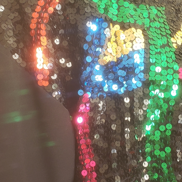 Vintage RegencyCollection for Joyce sz 12 Jacket Sequins Zipper Black Co… - Picture 10 of 12